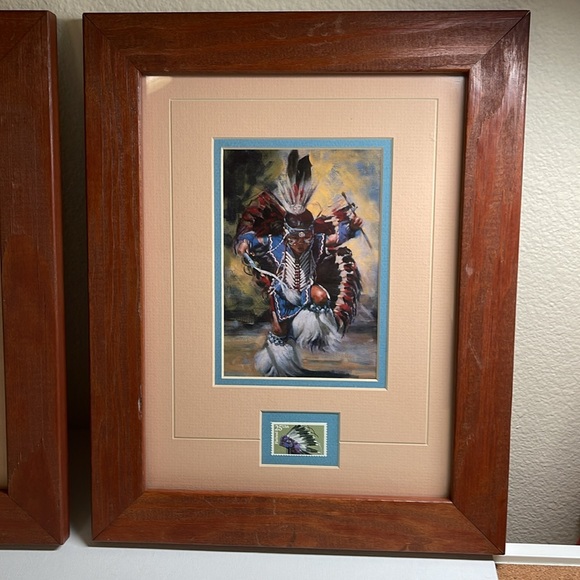 Native American artwork with stamps - Picture 2 of 7